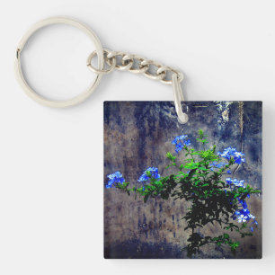 Blue Plumbago Key Ring