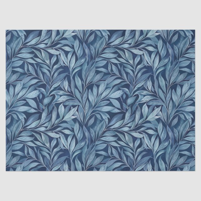 Blue plume tissue paper (Front)