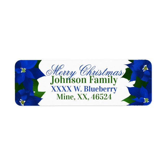 Blue Poinsettias Christmas (Front)