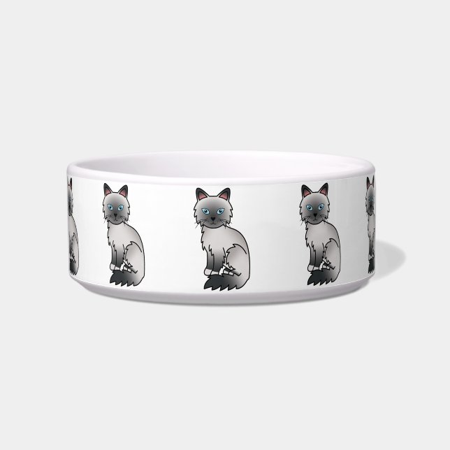 Blue Point Birman / Ragdoll Cat Bowl (Front)