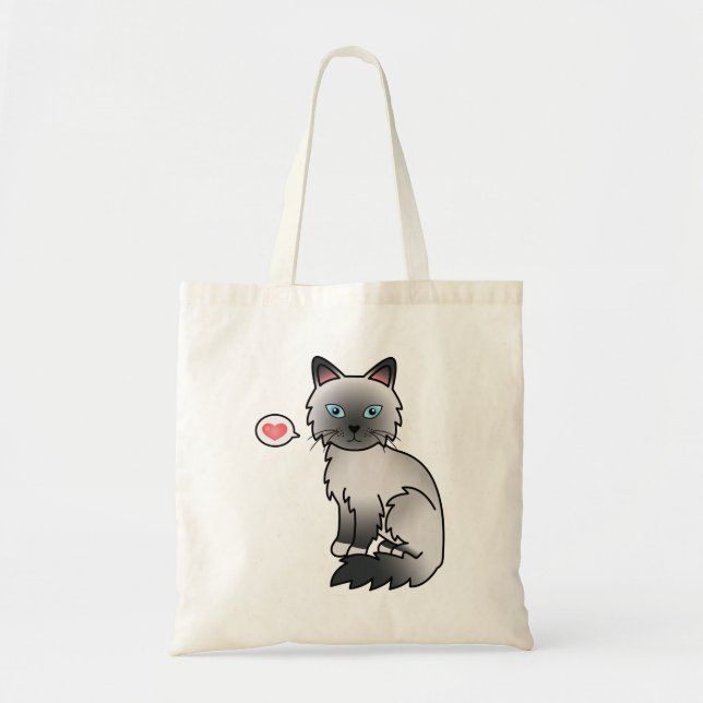Blue Point Birman / Ragdoll Cat Love Tote Bag (Front)