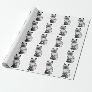 Blue Point Birman / Ragdoll Cute Cat Pattern Wrapping Paper