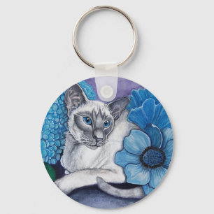 Blue Point Siamese cat Key Ring