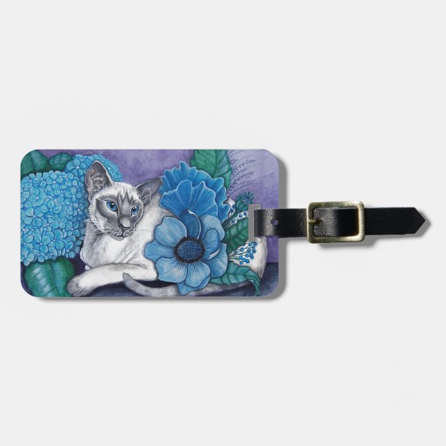 Blue Point Siamese Cat Luggage Tag (Front Horizontal)