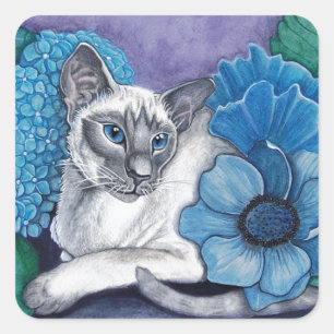 Blue Point Siamese Cat Square Sticker