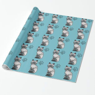 Blue Point Tabby Birman / Ragdoll Cat Wrapping Paper