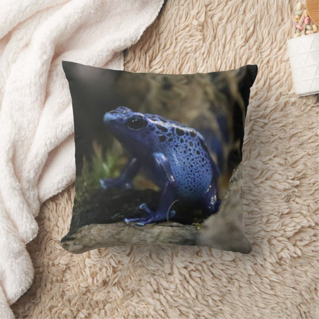 Blue Poison Arrow Frog Tarot Card Deck Cushion (Blanket)