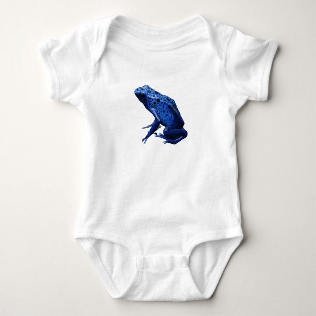 Blue Poison Dart Frog Baby Bodysuit (Front)