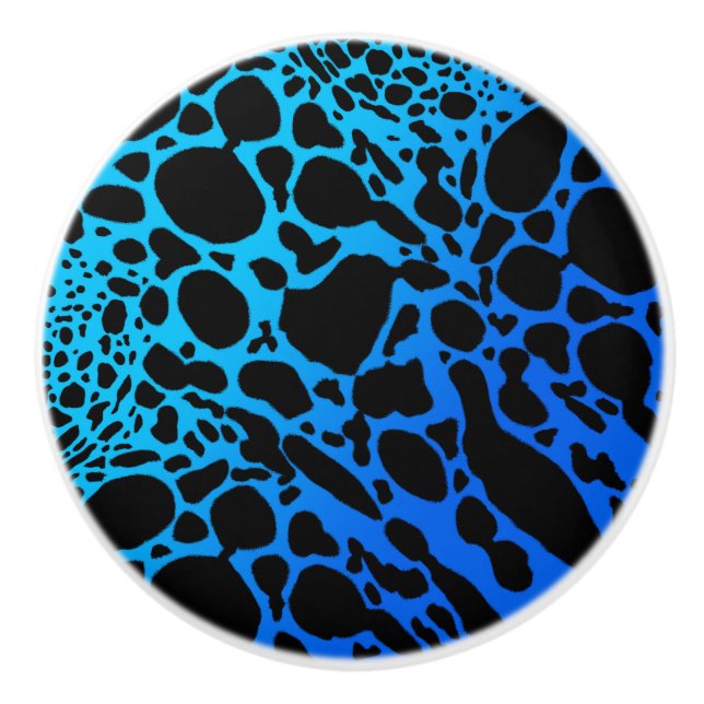 Blue Poison Dart Frog Ceramic Knob (Front)