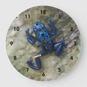 Blue Poison Dart Frog Large Clock