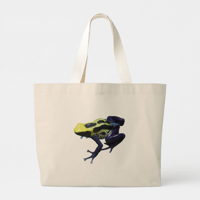 Blue Poison Dart Frog Large Tote Bag (Back)
