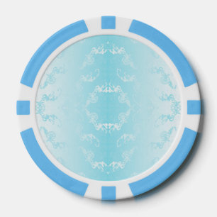 blue poker chips