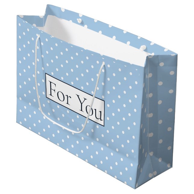 Blue Poker Pattern For You Large Boy Bag (Front Angled)