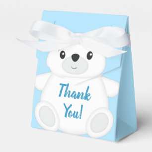 Blue Polar Bear Baby Shower Favour Box