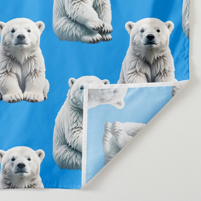 Blue Polar Bear Pattern Design  Fabric (Creator Uploaded)