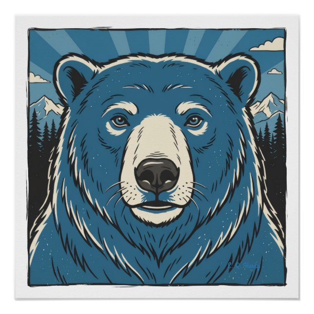 Blue Polar Bear  Poster (Front)