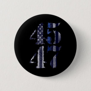 Blue Police Lives 45 47 Trump For President 2024 6 Cm Round Badge