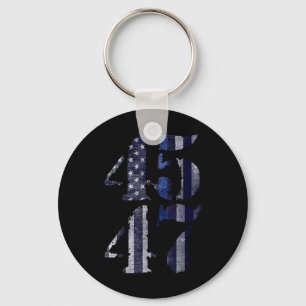 Blue Police Lives 45 47 Trump For President 2024  Key Ring