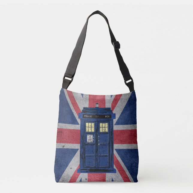 Blue Police Public Call Box - UK Time Travel 1 Crossbody Bag (Front)