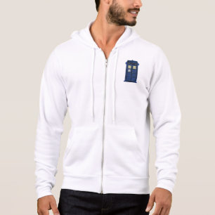 Blue Police Public Call Box - UK Time Travel 1 Hoodie