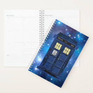 Blue Police Public Call Box - UK Time Travel 1 Planner