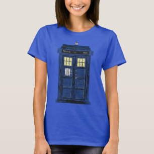Blue Police Public Call Box - UK Time Travel 1 T-Shirt