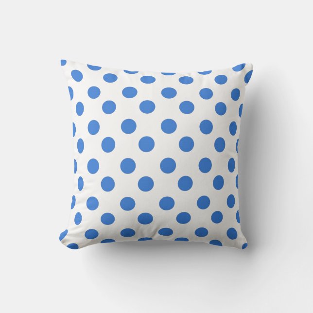 Blue Polka Dot Cushion (Front)