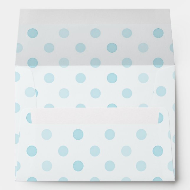 Blue Polka Dot Envelope A7 (Back (Bottom))