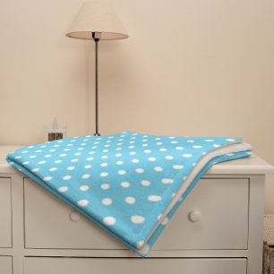 Blue Polka Dot Fleece Blanket