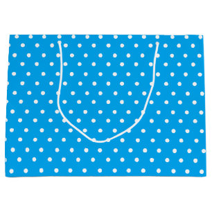 Blue Polka Dot Large Gift Bag