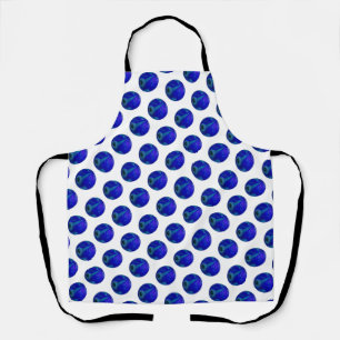 Blue Polka Dot Lawn Bowls,  Apron