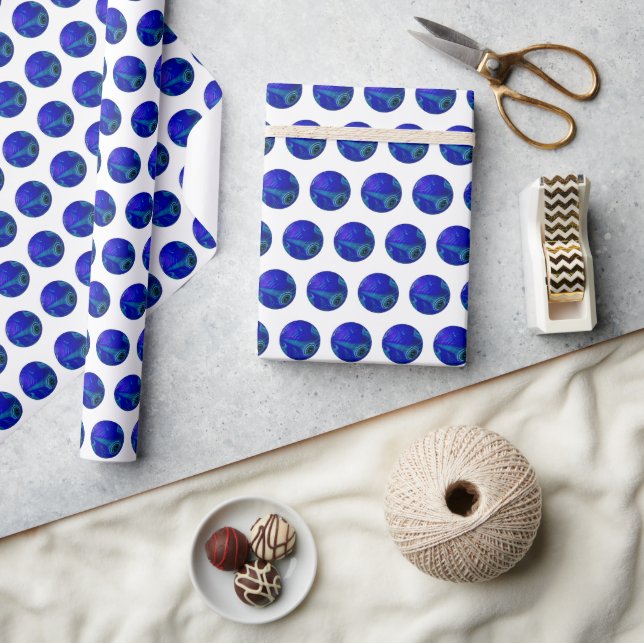 Blue Polka Dot Lawn Bowls,  Wrapping Paper (Crafts)