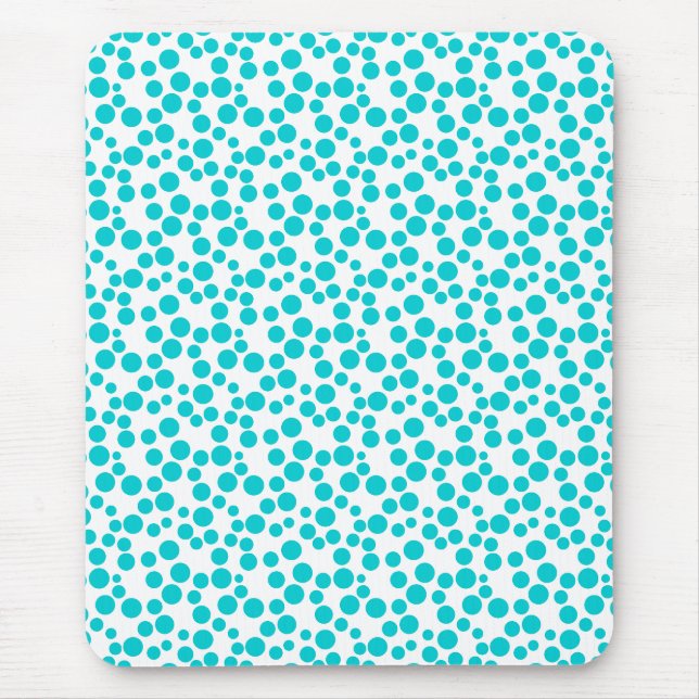Blue polka dot  mouse mat (Front)