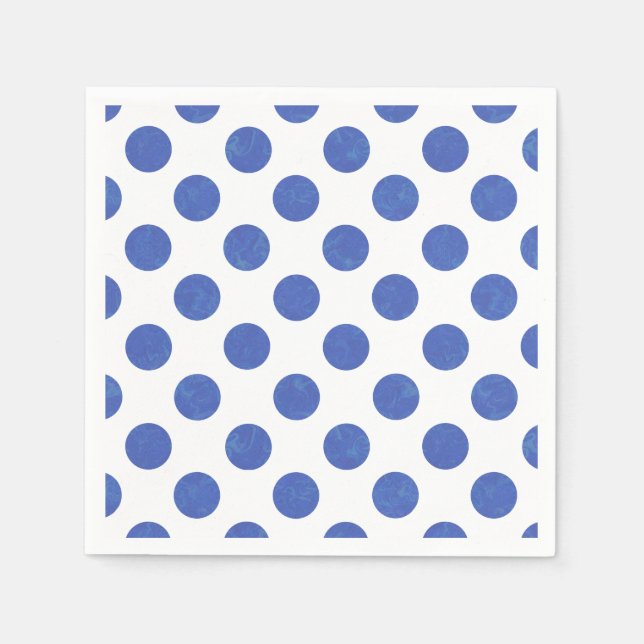 Blue Polka Dot Napkin (Front)