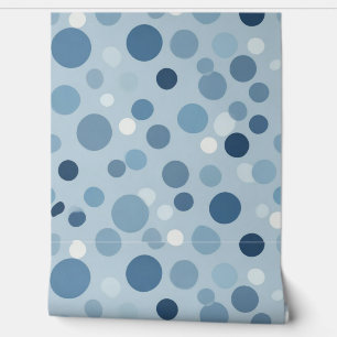 Blue Polka Dot Pattern Design Wallpaper