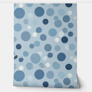 Blue Polka Dot Pattern Design Wallpaper