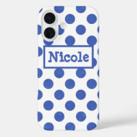 Blue Polka Dot Personalised