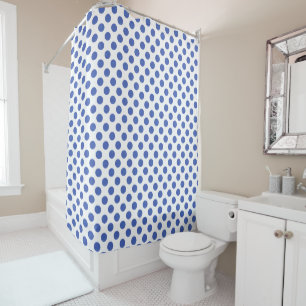 Blue Polka Dot Shower Curtain