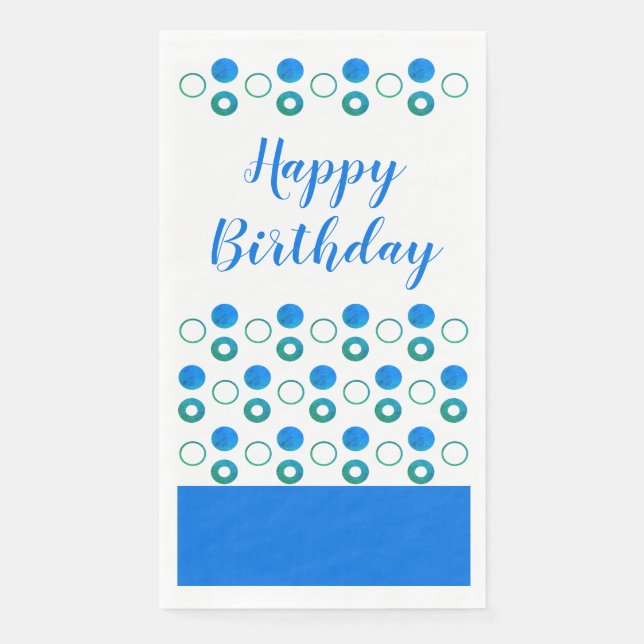 Blue Polka-dot Stylish Napkin (Front)