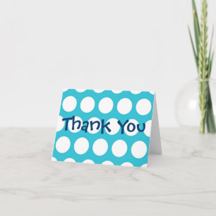 Blue Polka Dot Thank You Cards