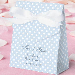 Blue Polka Dots Baby Shower Favour Box