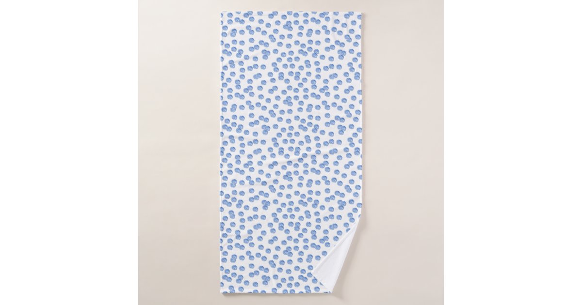 Blue Polka Dots Bath Towel Zazzle