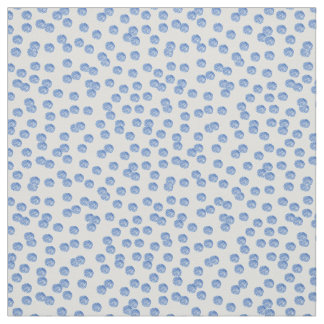 Blue Polka Dots Cotton Twill Fabric