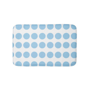 Blue Polka Dots Design Bath Mat