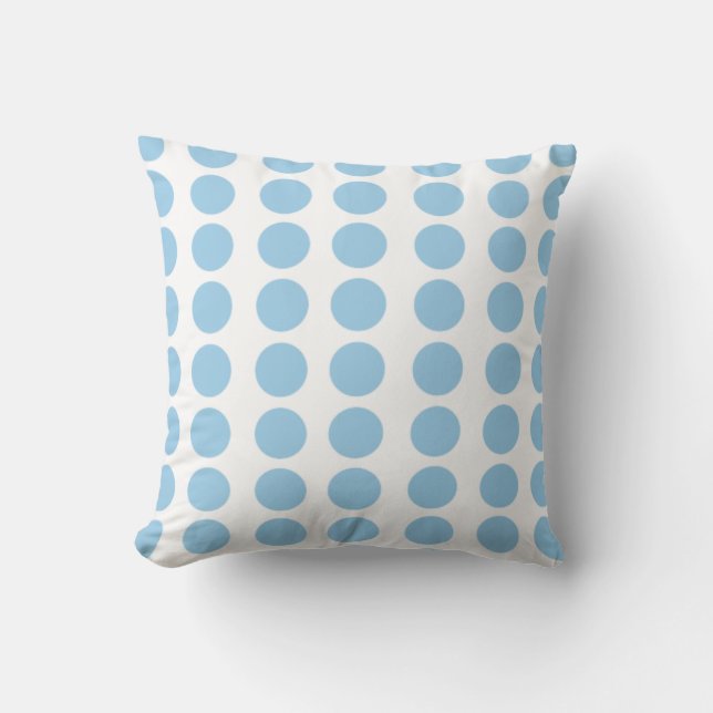 Blue Polka Dots Design Cushion (Front)