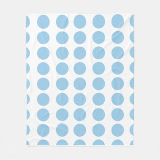 Blue Polka Dots Design Fleece Blanket