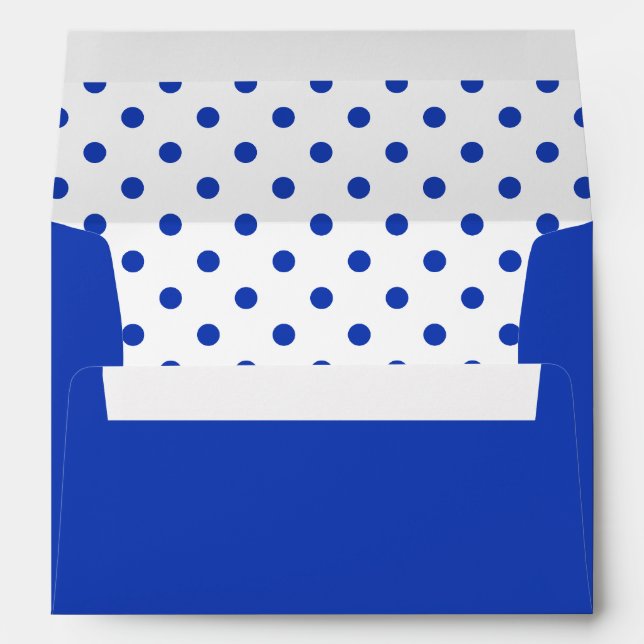 Blue Polka Dots Envelope (Back (Bottom))