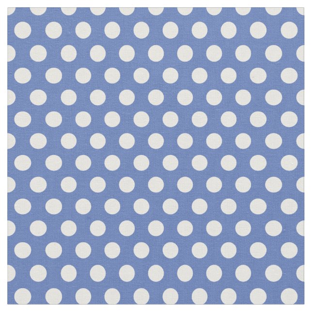 Blue Polka Dots Fabric (Close Up)