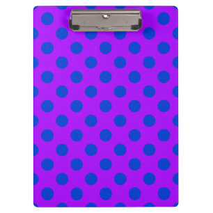 Blue polka dots on purple clipboard