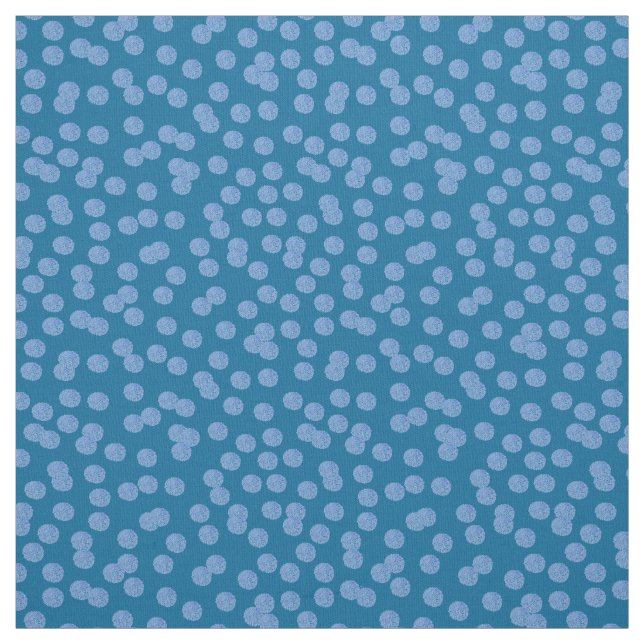 Blue Polka Dots Pima Cotton Fabric (Swatch)